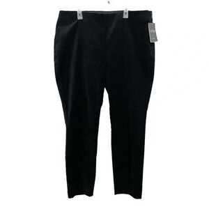 LAUREN Ralph‎ Lauren Black Velvet Pants NWT Stretch Cotton Blend